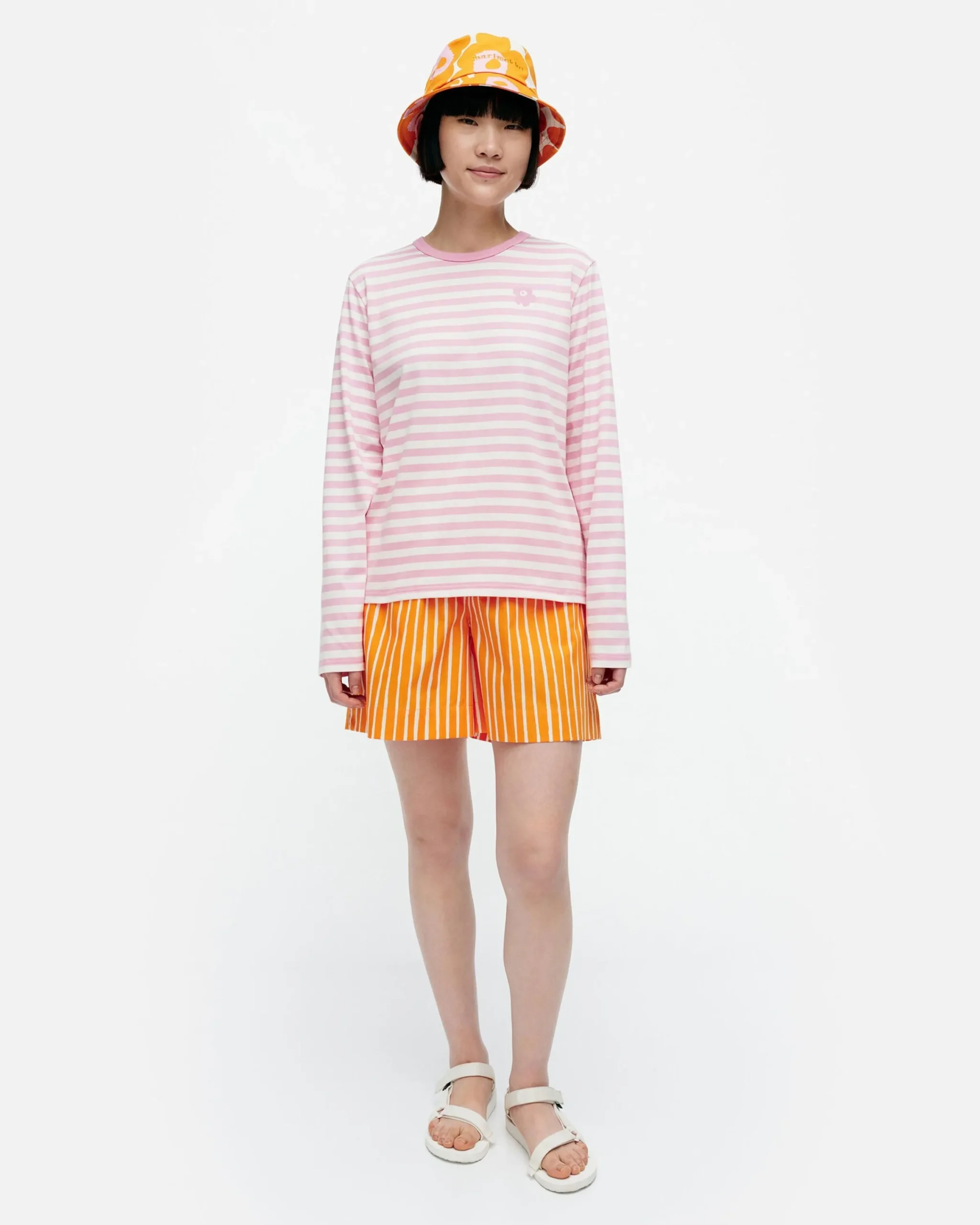 Marimekko Paidat Ja Tunikat^Kioski Tasaraita Relaxed Longsleeve Trikoopaita