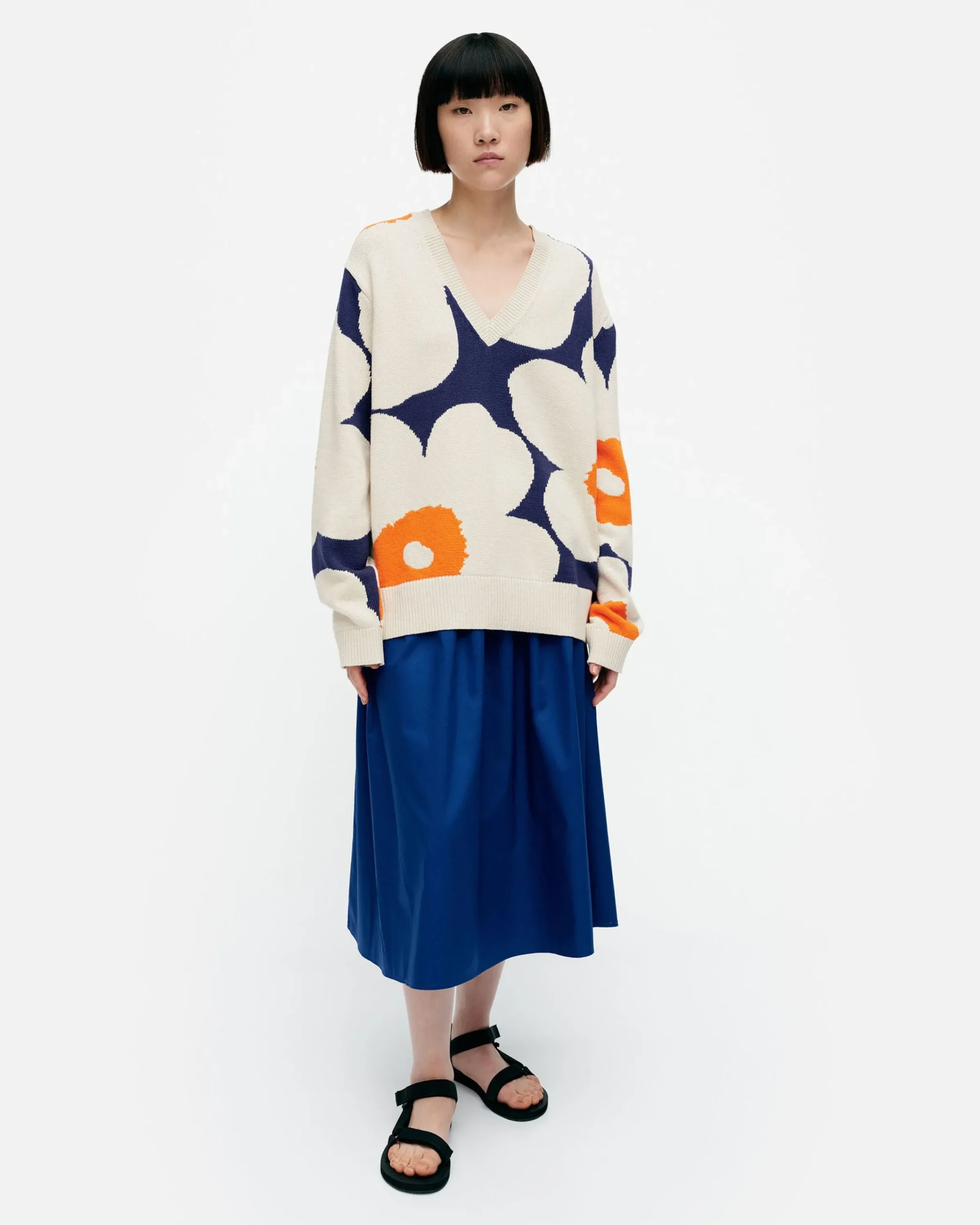 Marimekko Paidat Ja Tunikat^Pu00E4Ivu00E4 Unikko Puuvillaneulepusero
